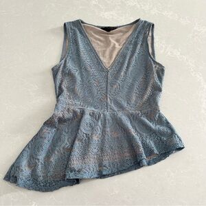 BCBGMaxAzria Avalon Lace Peplum Top
